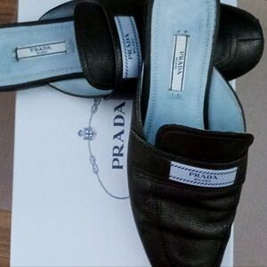 Prada black loafers size 9